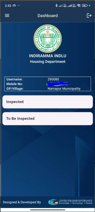 Indiramma Illu app interface